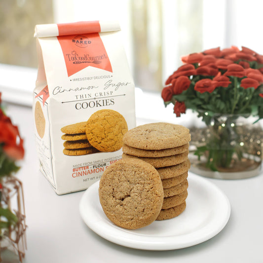 Thin Crispy Cookies: Choc Chip, Cinnamon Sugar, Choc Brownie